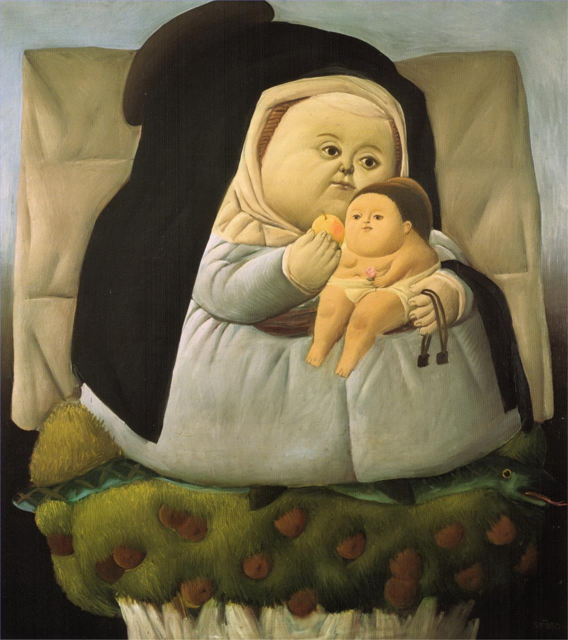 Vierge à l’enfant Fernando Botero Peintures à l'huile
